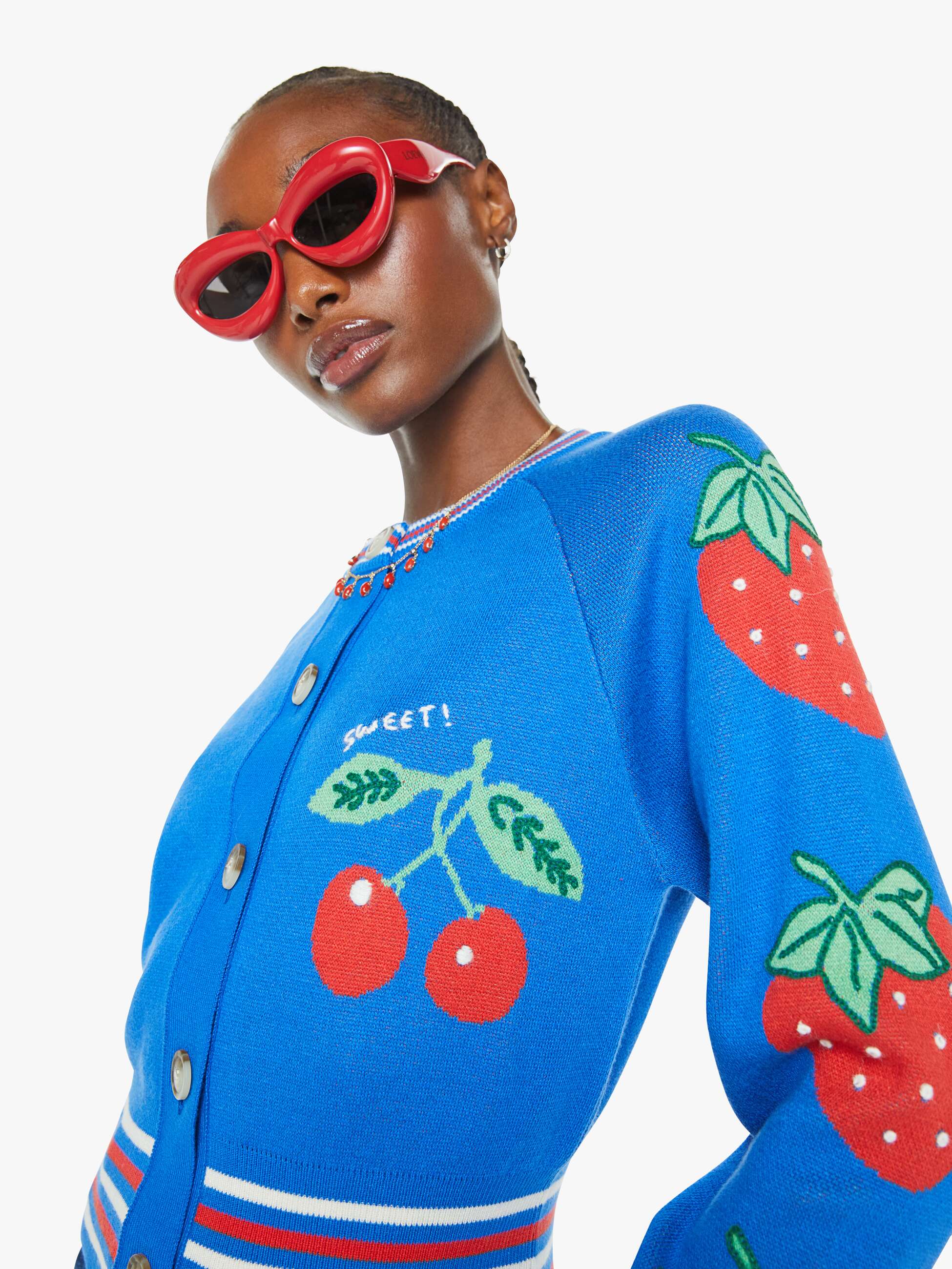 The Crop Rib Cardigan - Tutti Frutti