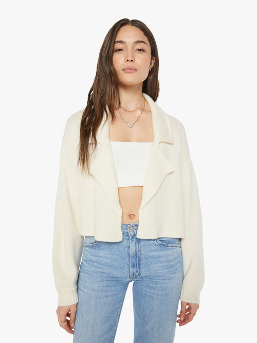 SABLYN Tyra Relaxed Collared Cardigan - Gardenia